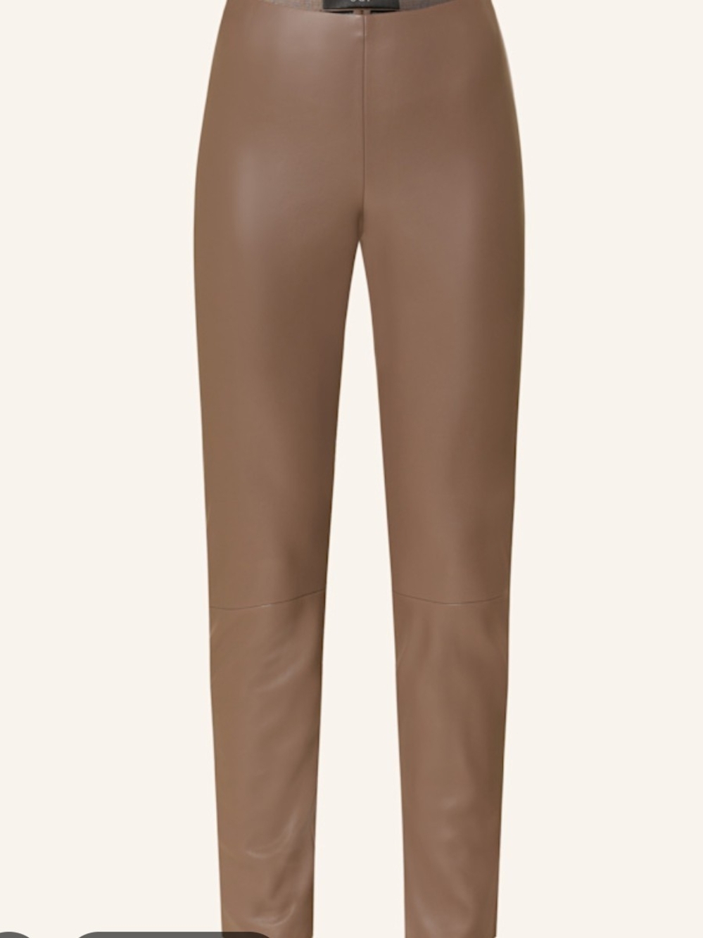 Chic Taupe Faux Leather Straight-Leg Pants | Elevated Minimalist